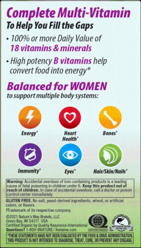 Nature's Way Alive!® Garden Goodness Women's Multivitamin Tablets Perspective: back