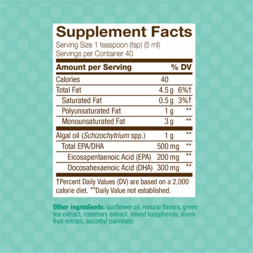 Nutra Vege Strawberry Orange Flavored Omega 3 Plant Oil Supplement 500mg Perspective: back