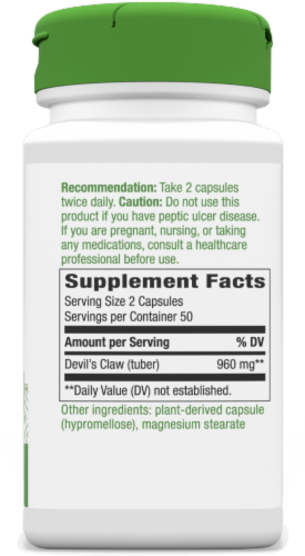 Nature's Way® Devil's Claw Secondary Root Capsules 480 mg Perspective: back