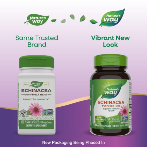 Nature's Way Echinacea Purpurea 400mg Capsules Perspective: back
