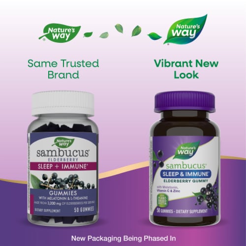 Nature's Way® Sambucus™ Sleep & Immune Elderberry Gummies Perspective: back