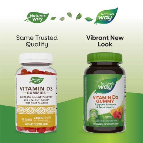 Nature's Way® Mixed Fruit Flavored Vitamin D3 Gummies Perspective: back