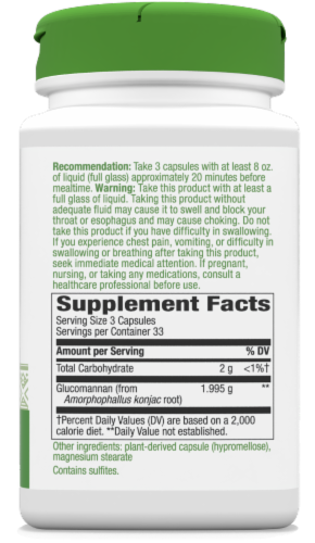 Nature's Way® Glucomannan Root Vcaps 665 mg Perspective: back