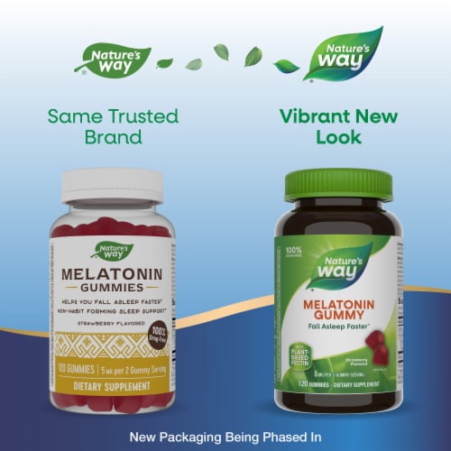 Nature's Way Strawberry Melatonin Gummies Perspective: back