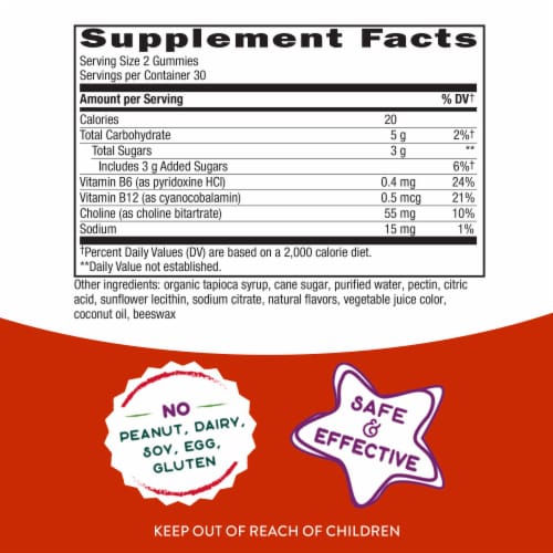 Nature's Way Kids Brain Builder Dietary Supplement Gummies Perspective: back