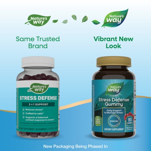 Nature's Way® Stress Defense 3 in 1 Support Gummies with Ashwagandha Perspective: back