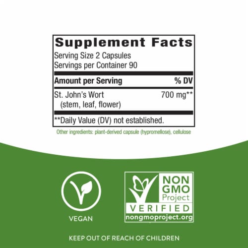 Nature's Way® St. John's Wort Herb Capsules 700mg Perspective: back
