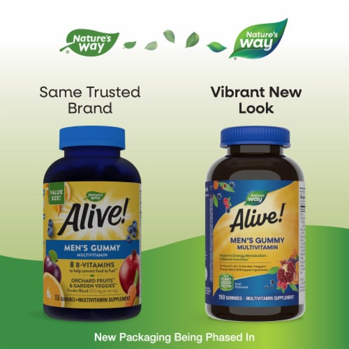Nature's Way® Alive!® Men's Multivitamin Gummies Value Size 100mg Perspective: back