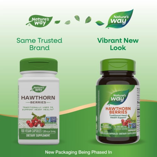 Nature's Way Hawthorn Berries Capsules 510 mg Perspective: back