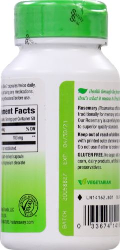 Nature's Way Rosemary Leaves Capsules 350mg Perspective: back