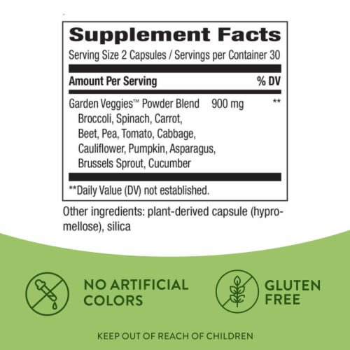 Nature's Way® Garden Veggies Life & Energy Vcaps Perspective: back