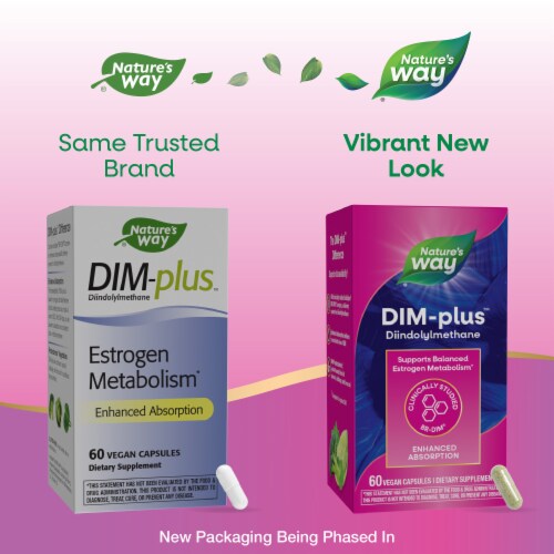 Nature's Way® Dim-Plus Estrogen Metabolism Formula Capsules Perspective: back