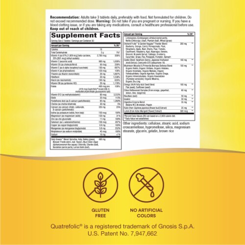 Nature's Way Alive! Max3 Potency Adult Complete Multivitamin With B Vitamins No Added Iron Tablets Perspective: back