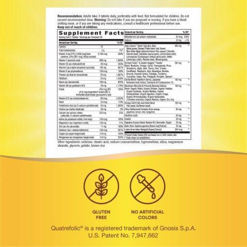 Nature's Way Alive! Max3 Potency Adult Complete Multivitamin With B Vitamins No Added Iron Tablets Perspective: back
