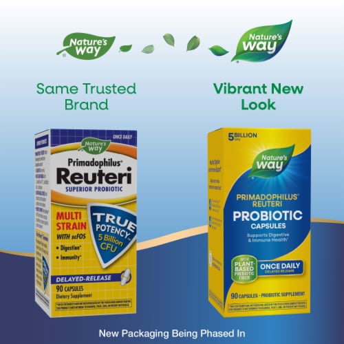 Nature's Way® Primadophilus® Reuteri Superior Probiotic Delayed Release Capsules Perspective: back