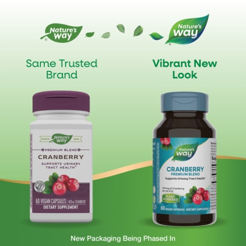 Nature's Way Premium Blend Cranberry Capsules Perspective: back