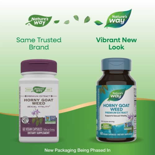 Nature's Way Horny Goat Weed Capsules 500mg Perspective: back
