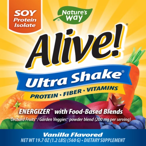 Nature's Way® Alive! Vanilla Ultra-Shake Powder Perspective: back