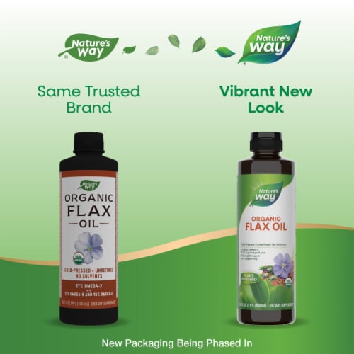 Nature's Way Organic Flax Oil Perspective: back