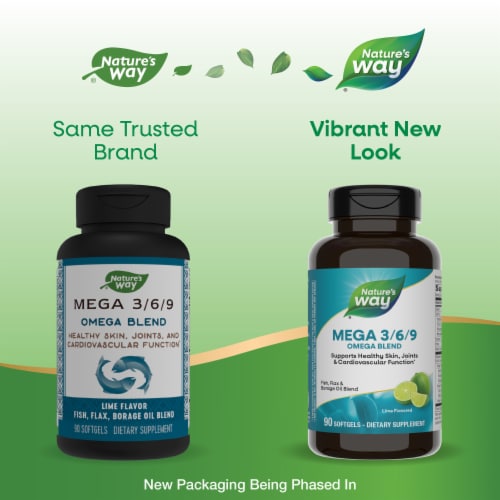 Nature's Way Mega Blend Lime Flavor Softels 1350mg Perspective: back