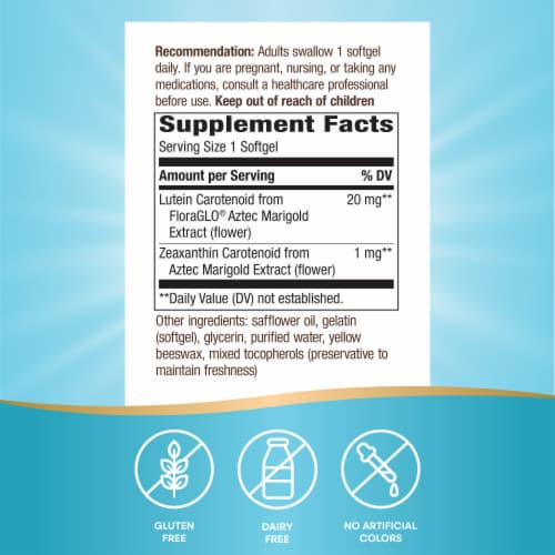 Nature's Way Lutein Softgels Perspective: back