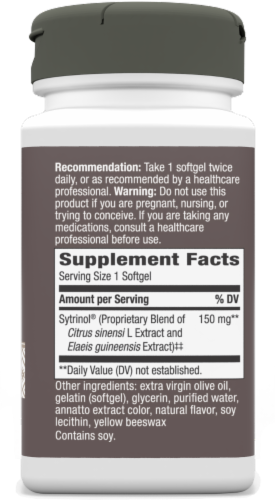 Nature's Way® Sytrinol Cholesterol Control Softgels Perspective: back