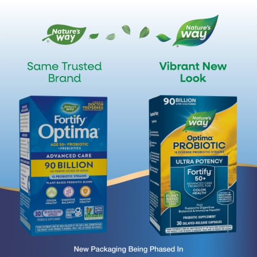 Nature's Way® Fortify® Optima® Age 50+ Advanced Care Probiotic Perspective: back