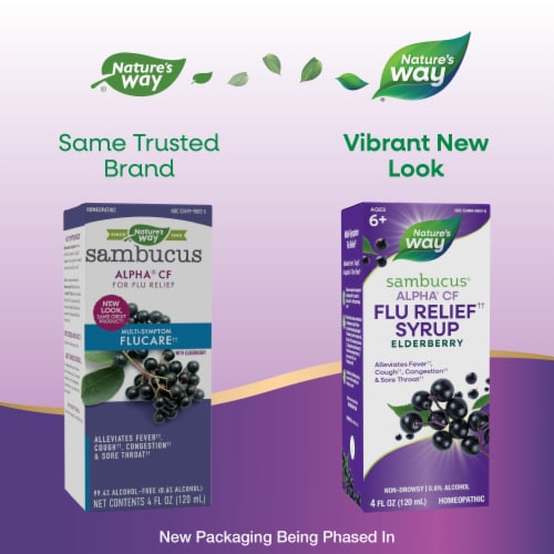 Nature's Way® Sambucus Flu Care Elderberry Syrup Perspective: back