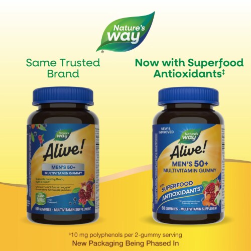 Nature's Way® Alive!® Men's 50+ Gummy Multivitamin Perspective: back