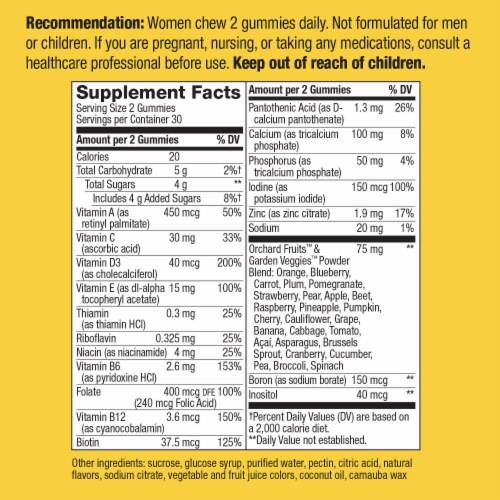 Nature's Way Alive!® Women's Multi-Vitamin Gummies Perspective: back