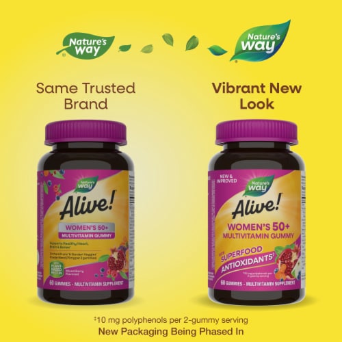 Nature's Way® Alive!® Women’s 50+ Multivitamin Gummies Perspective: back