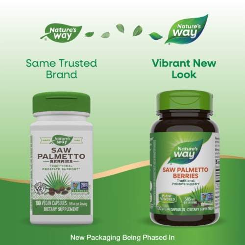 Nature's Way Saw Palmetto Berries Capsules Perspective: back