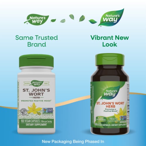 Nature's Way® St. John's Wort Vegan Capsules Perspective: back