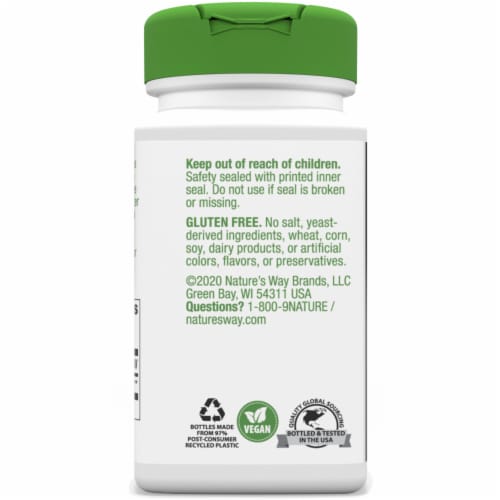 Nature's Way® Uva Ursi Leaves Capsules 480mg Perspective: back
