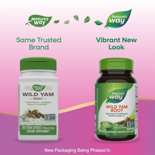 Nature's Way® Wild Yam Root Capsules 850 mg Perspective: back