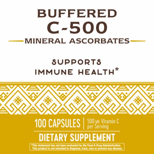 Nature's Way® Buffered C-500 Mineral Ascorbate Capsules Perspective: back
