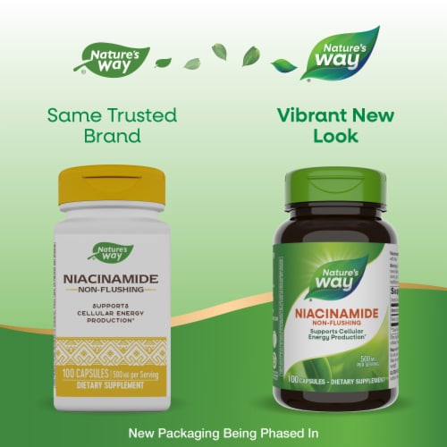 Nature's Way® Niacinamide Non-Flushing Capsules 500mg Perspective: back