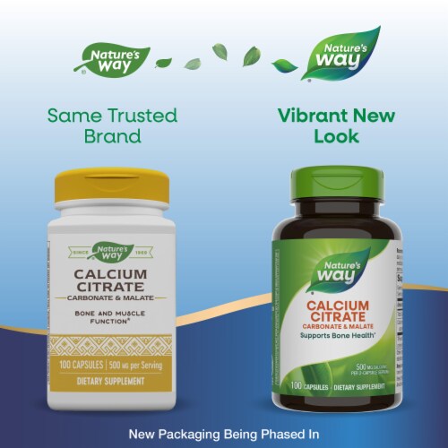 Nature's Way® Calcium Citrate Bones & Muscles Capsules Perspective: back