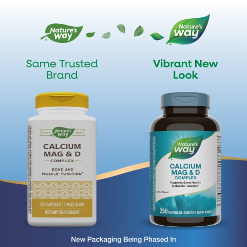 Nature's Way® Calcium Magnesium & D Complex Capsules Perspective: back