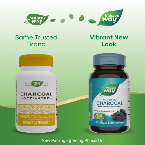 Nature's Way® Activated Charcoal Capsules Perspective: back