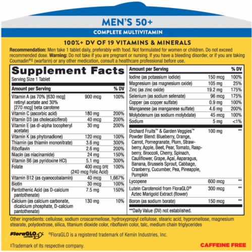 Nature's Way Alive! Men's 50+ Tablets Perspective: back