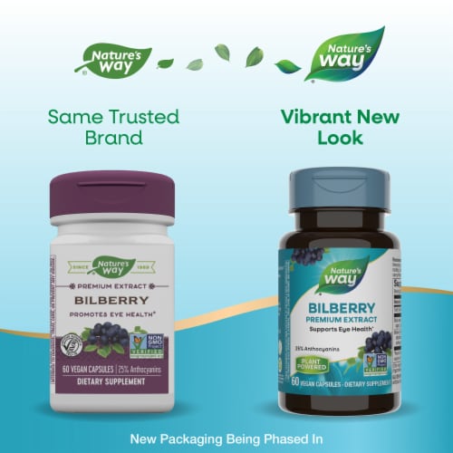 Nature's Way® Bilberry Capsules Perspective: back