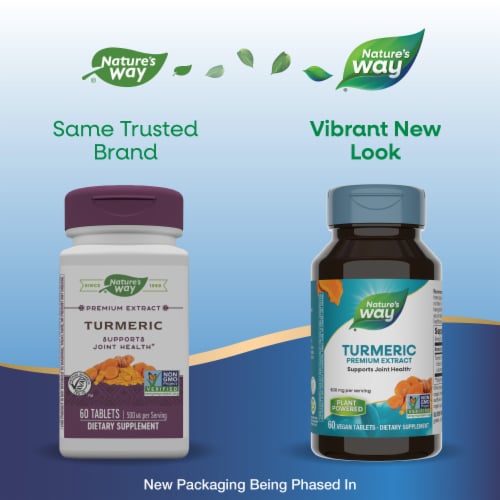 Nature's Way® Turmeric Tablets Perspective: back