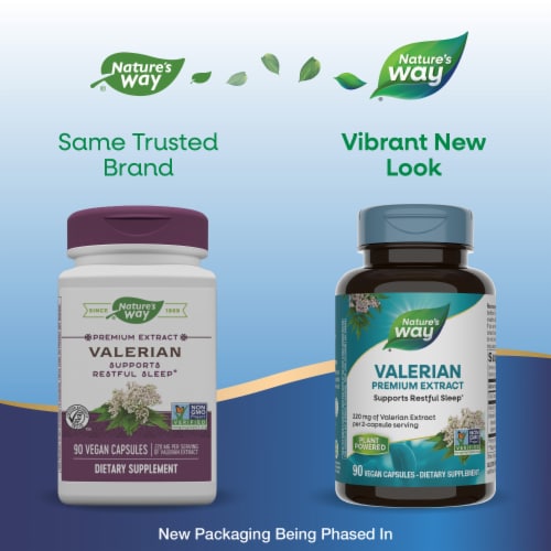 Nature's Way® Valerian 220mg Capsules Perspective: back