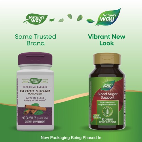 Nature's Way Blood Sugar Management Capsules Perspective: back