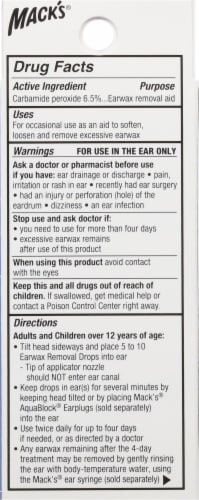 Mack's® Wax Away Earwax Removal Aid Perspective: back
