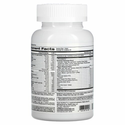 50+ Men’s Multivitamin by Super Nutrition - Vitamin & Mineral Blend with Supporting Herbs - Perspective: back