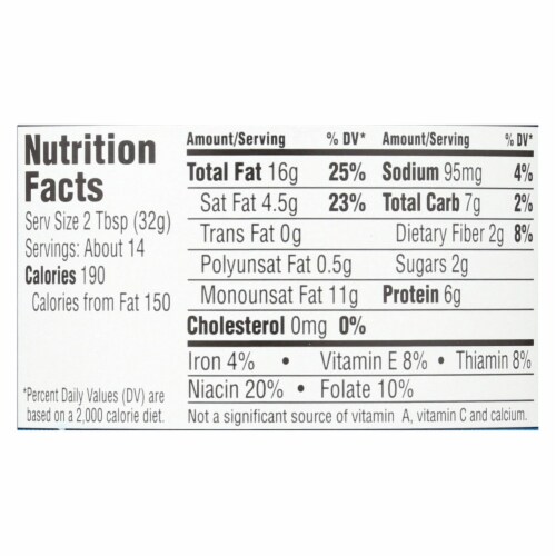 Earth Balance Crunchy Peanut and Coconut Oil Spread, 16 oz. Perspective: back
