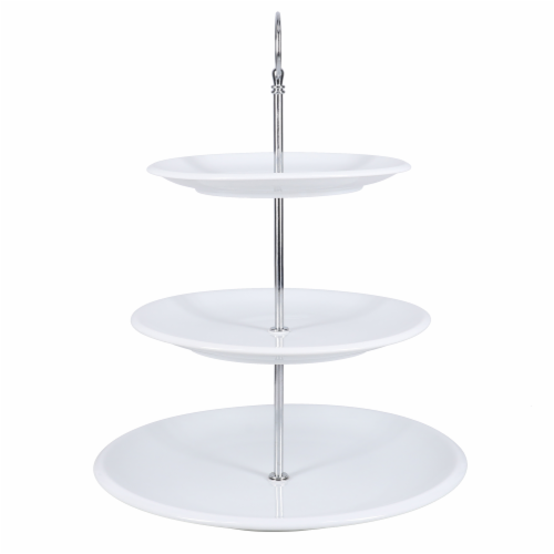 BIA Cordon Bleu 3-Tier Porcelain Cake/Serving Stand - White Perspective: back