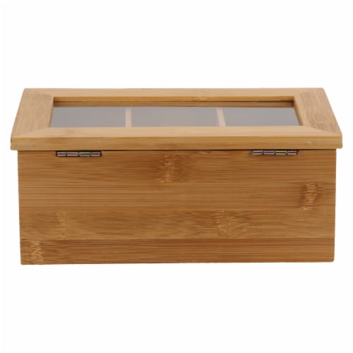 BIA Cordon Bleu Natural Living Bamboo 3 Compartment Tea Storage Box Perspective: back